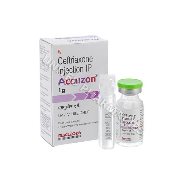 ACCUZON 1G SOLUTION INJECTABLE BOITE DE 1
