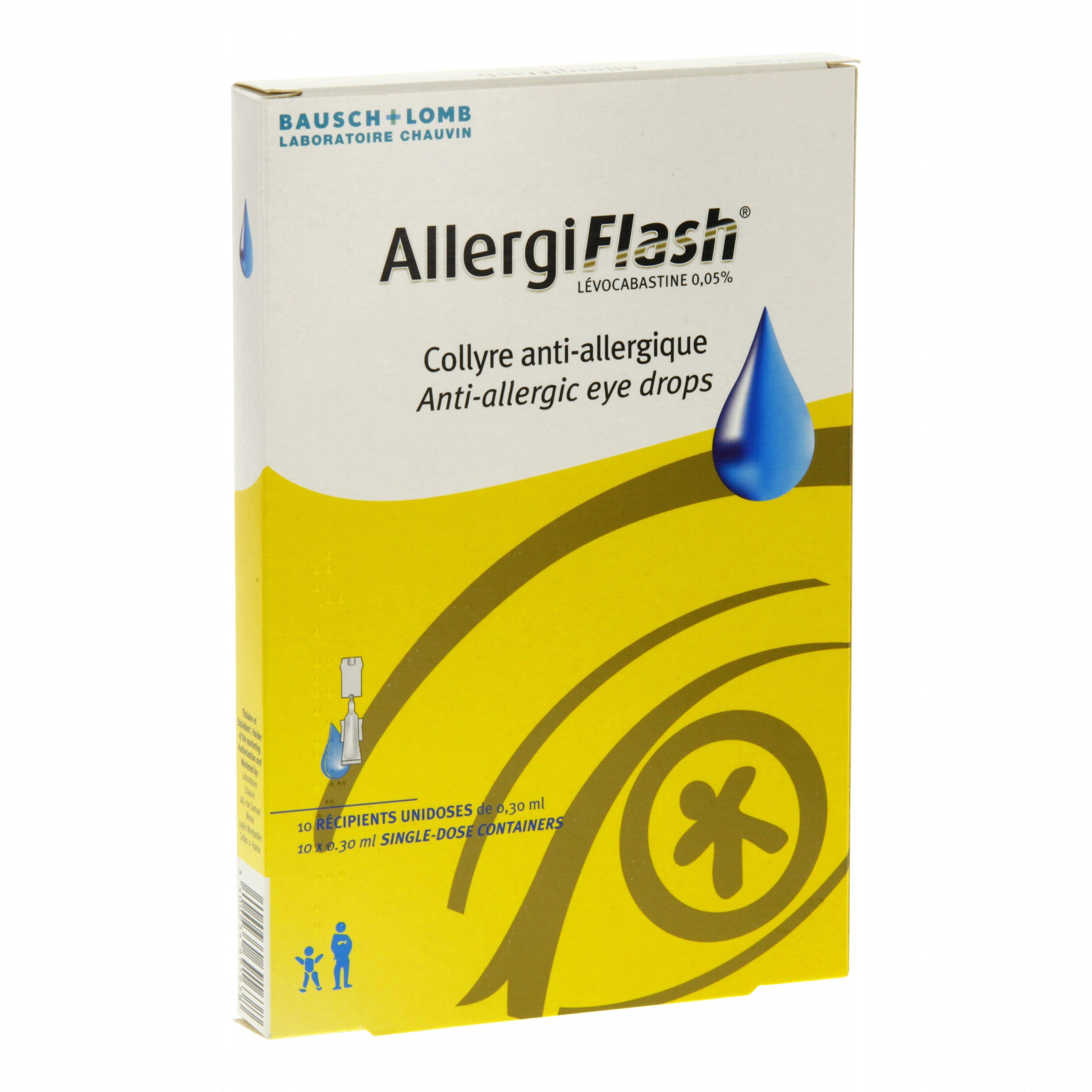 ALLERGIFLASH 0,05% COLLYRE RECIPIENT UNIDOSE BOITE DE 10