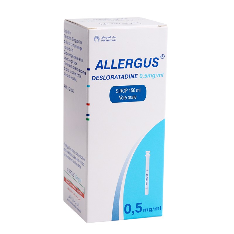 ALLERGUS 2,5MG/5ML SIROP FLACON DE 150ML