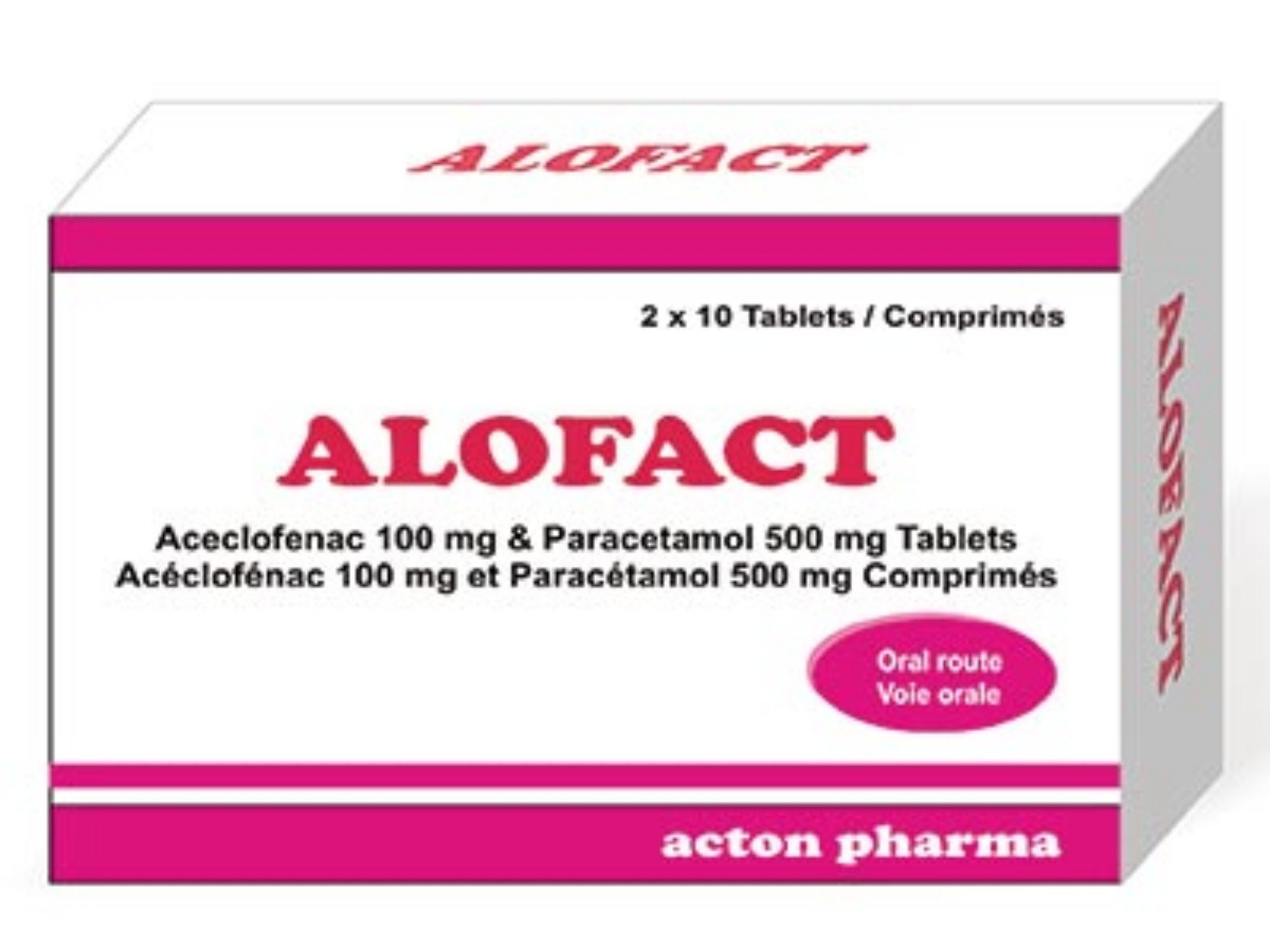 	ALOFACT 100MG/500MG COMPRIME PELLICULE BOITE DE 20